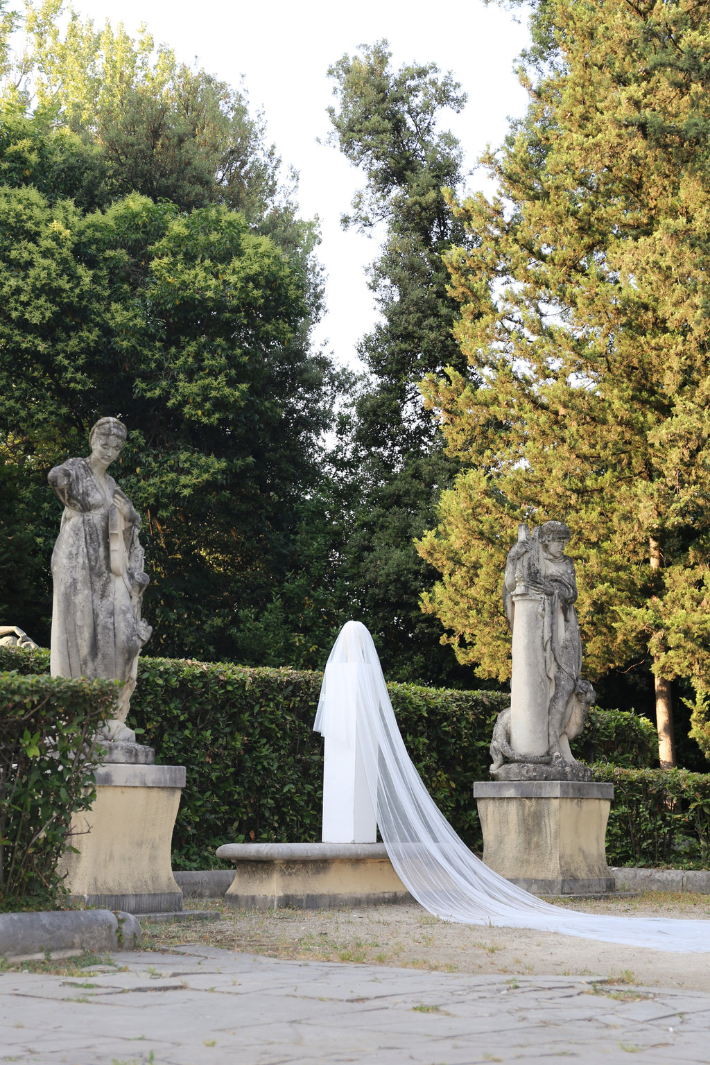 Savage by Boni personalized cathedral bridal veil in tulle back view