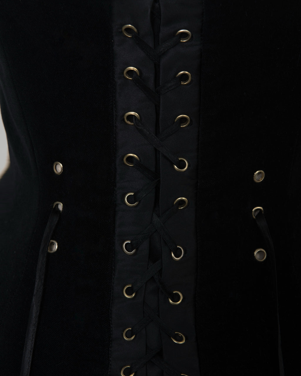 Savage by Boni black couture gown with velvet silk bodice image 5