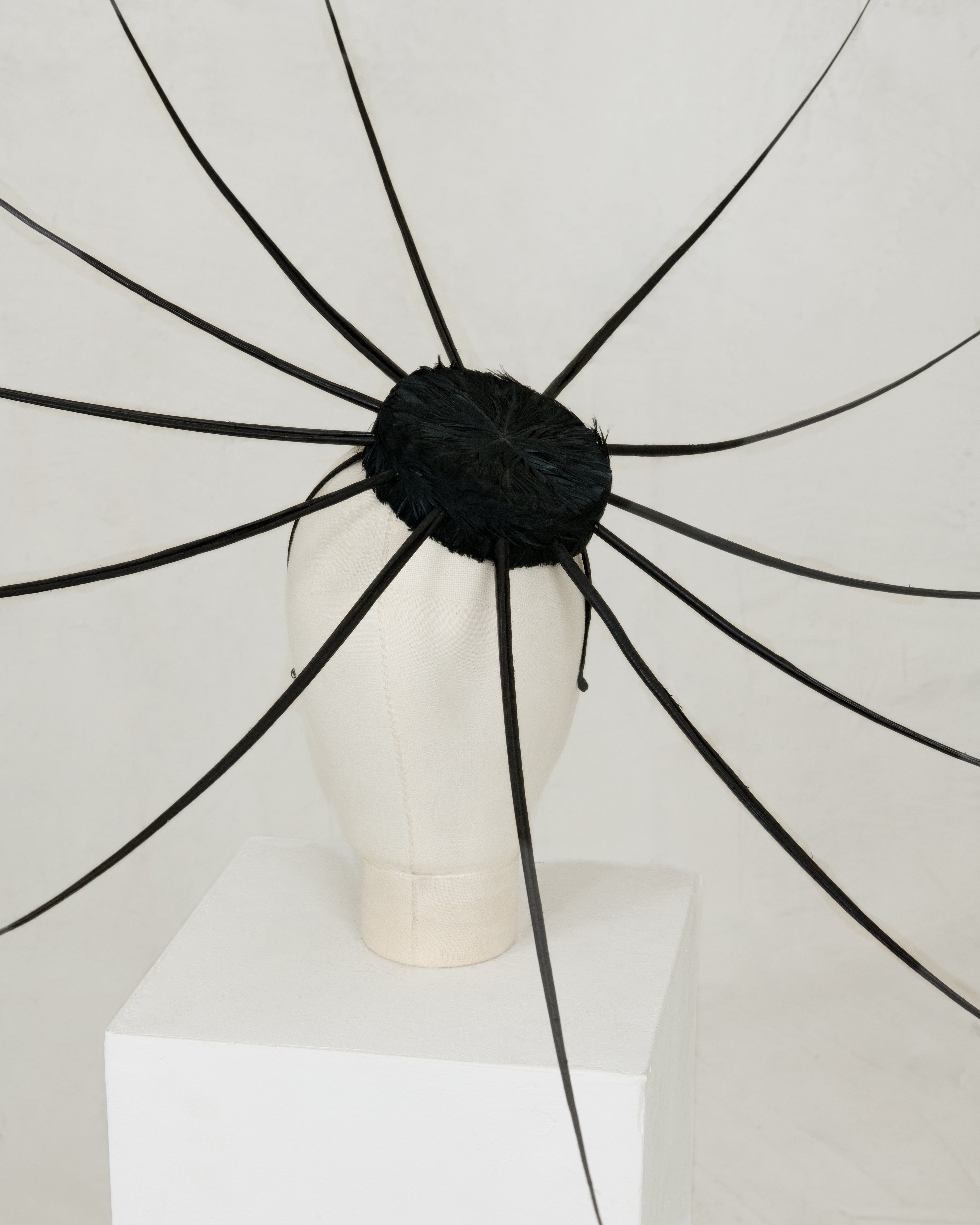 Savage by Boni feather couture hat in black image 6