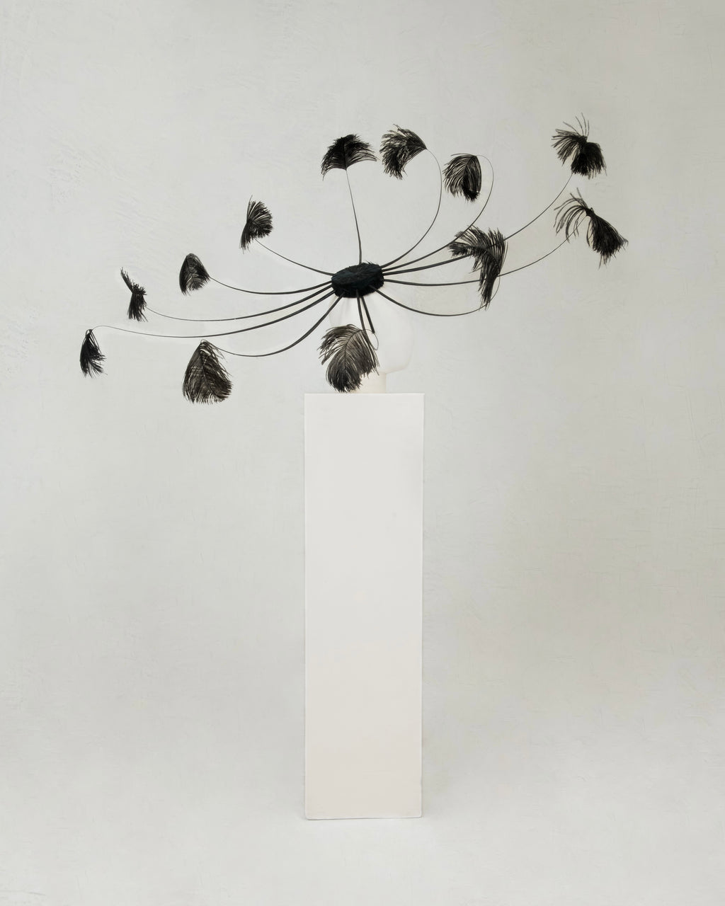 Savage by Boni feather couture hat in black image 5
