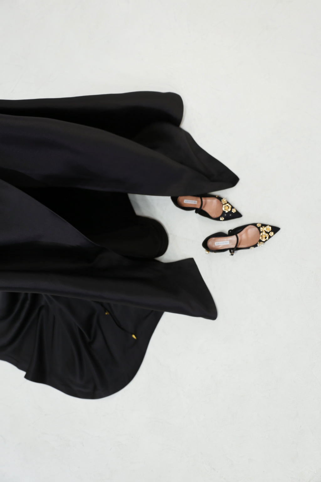 Savage by Boni black couture gown with velvet silk bodice back view
