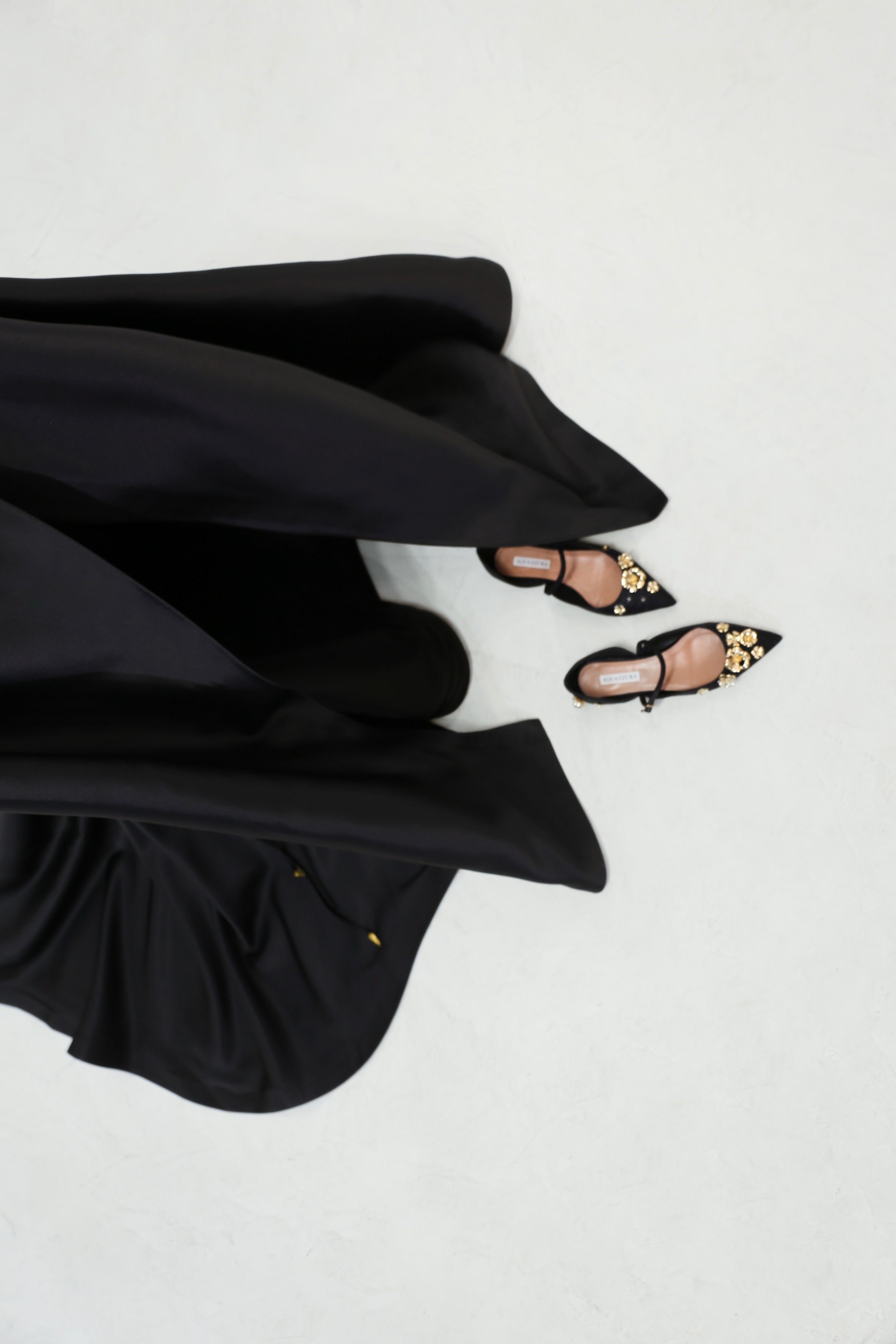 Savage by Boni black couture gown with velvet silk bodice back view