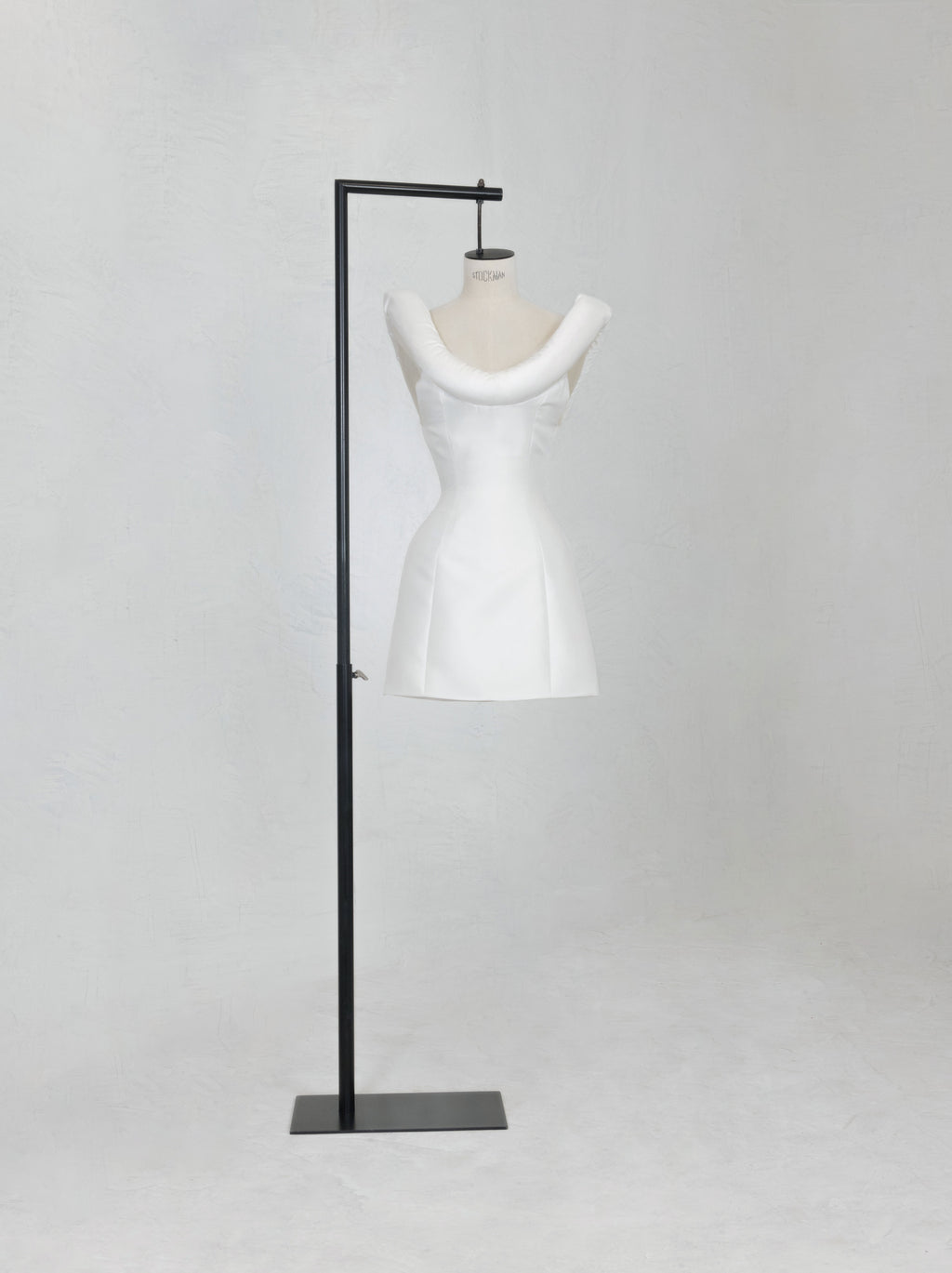 Savage by Boni micro wedding dress with oversized collar front view