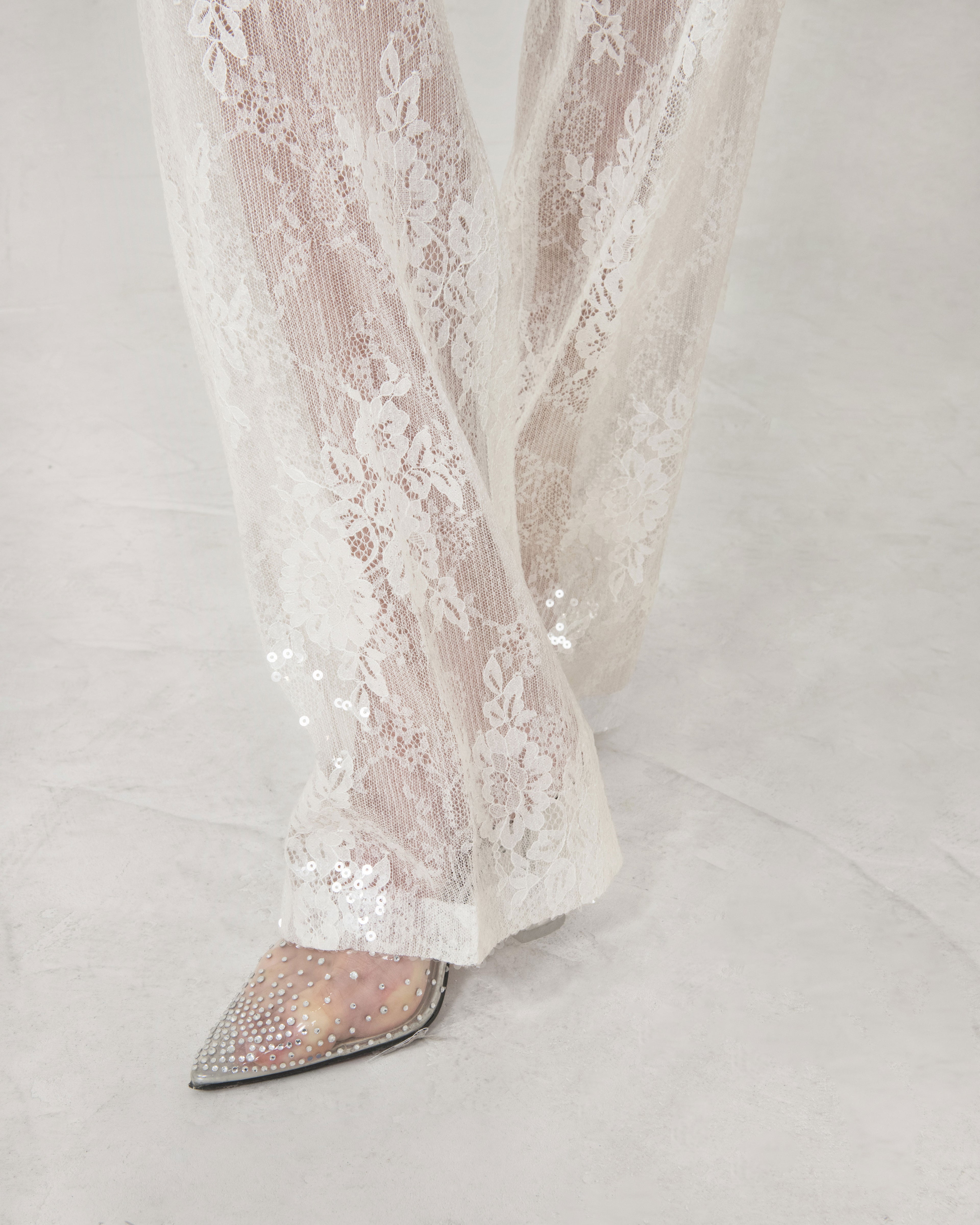 Savage by Boni glass bridal suit with Chantilly texture image 6